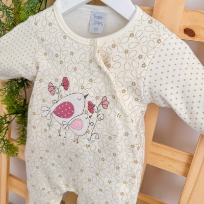 Macacão  Trape Zape - Mamãe e Filhinha - Florido Off e Bege